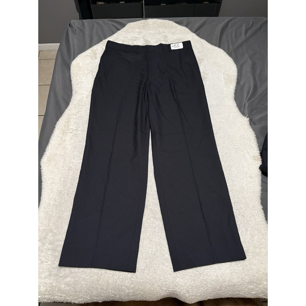 VF Imagewear Pants Mens 38x32 Navy Blue Wool Blend Dress Slacks Workwear Uniform